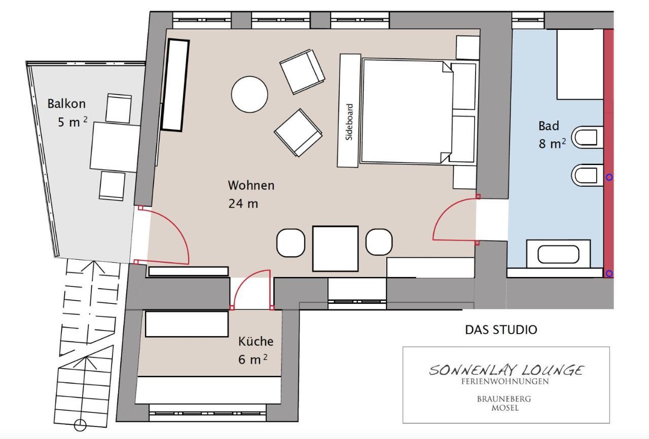 Sonnenlay Lounge - Studio & Ferienhaus Браунеберг Экстерьер фото
